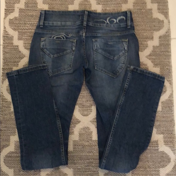 Zara sz 6 low rise skinny fit medium wash jeans - Picture 2 of 4